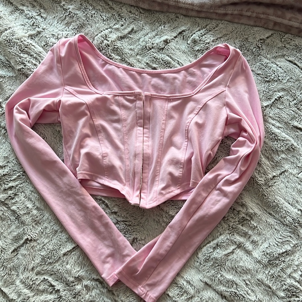 Long Sleeve Corset Top